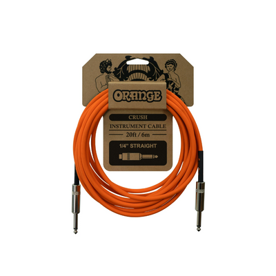 Orange Crush 20' Instrument Cable, Straight to Straight Connector, Orange