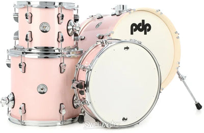 PDP New Yorker 4-Piece Shell Pack 16", Pale Rose Sparkle, Chrome Hardware
