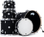 PDP Concept Maple 5-Piece Shell Pack 22", Satin Black, Chrome Hardware