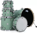PDP Concept Maple 5-Piece Shell Pack 22", Satin Seafoam, Chrome Hardware