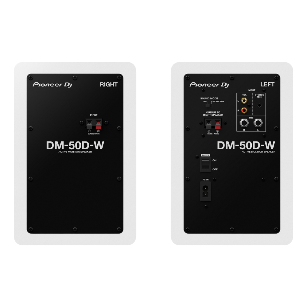 Pioneer DJ DM-50D-W 5" Desktop Monitor System, White