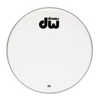 DW 22" Texture Coated Bass Drum Head, White, Non-Vented
