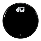 DW 20" Gloss Black Bass Drum Head, Non-Vented