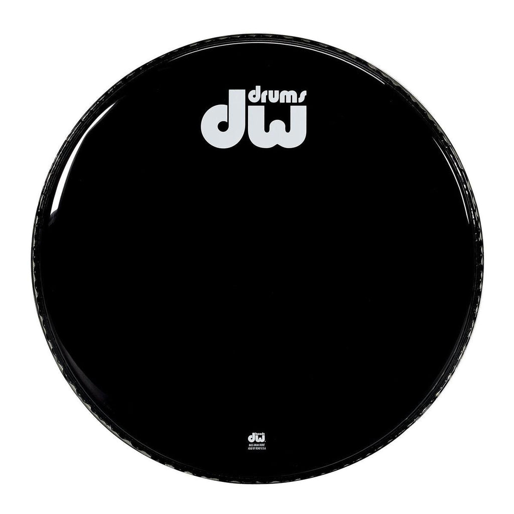 DW 20" Gloss Black Bass Drum Head, Non-Vented