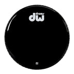 DW 20" Gloss Black Bass Drum Head, Non-Vented