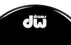 DW Bass Drum Logo Sticker, White
