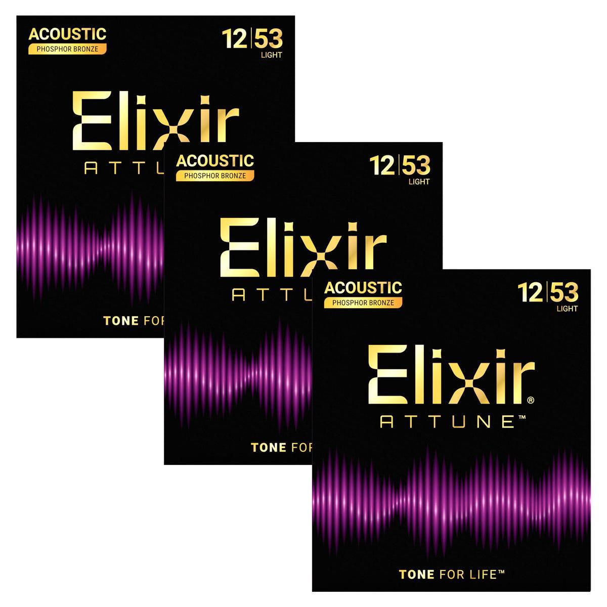 Elixir Strings Acoustic Phosphor Bronze Attune Light