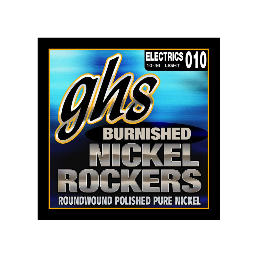 GHS Burnished Pure Nickel Rockers BNR-L Electric Guitar, Light (10-46)