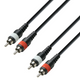 Adam Hall Cables 3 STAR TCC 0100 M - Twin Cable, Adam Hall® 2 RCA x 2 RCA, 1 m