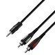 Adam Hall Cables 3 STAR YWCC 0300 - Y Cable, Adam Hall® 2 RCA x Minijack, 3 m