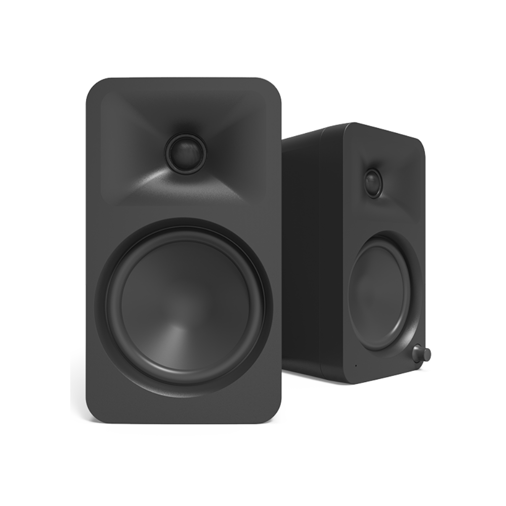 Kanto Audio ORA4 140W Powered Reference Speakers with Bluetooth 5.0 and USB-C Input, Type G Power Cord, Matte Black (Sold in Pairs)