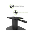 Kanto Audio SP6HD Desktop Speaker Stands for Med/Large Bookshelf Speakers & Mid-Size/Full-Size 4”-7” Studio Monitors, Black (Sold in Pairs)