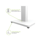 Kanto Audio ST28 Universal Speaker Floor Stands for Bookshelf Speakers up to 30 lbs, White MDF Base (Sold in Pairs)