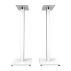 Kanto Audio ST28 Universal Speaker Floor Stands for Bookshelf Speakers up to 30 lbs, White MDF Base (Sold in Pairs)