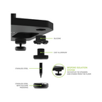 Kanto Audio SX26 Universal Fillable Speaker Floor Stands for Bookshelf Speakers, Black (Sold in Pairs)
