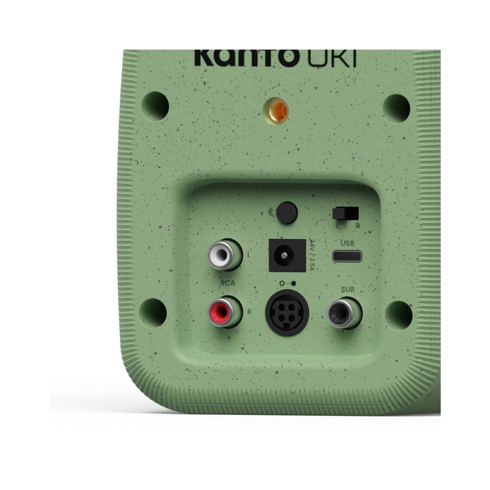 Kanto Audio UKI 100W Desktop Speakers with Bluetooth, USB-C, Headphone out, (Sold in Pairs),  Sage Matte Green