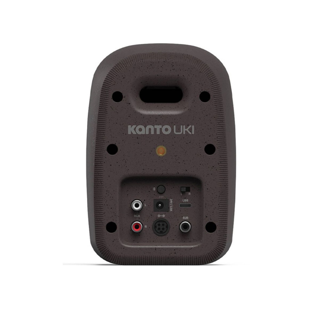 Kanto Audio UKI 100W Desktop Speakers with Bluetooth, USB-C, Headphone out, Pumice (Speckled Brown), Sold in Pairs