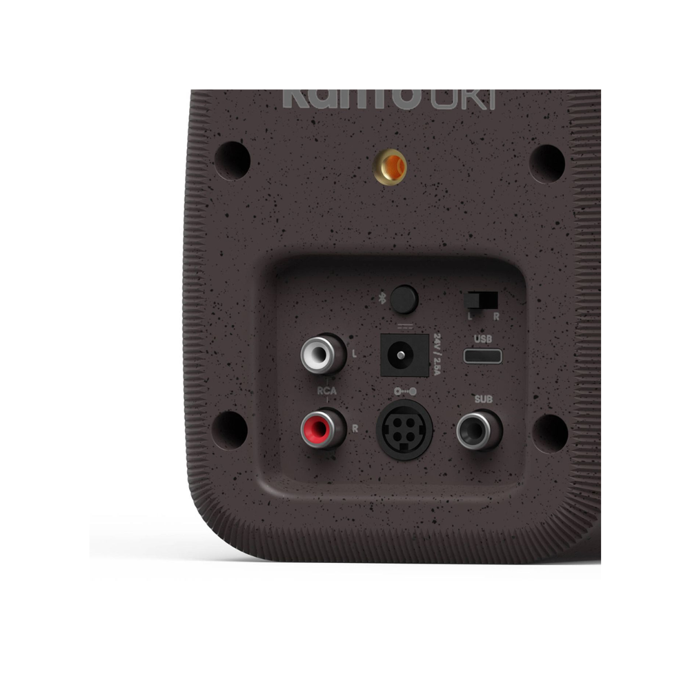 Kanto Audio UKI 100W Desktop Speakers with Bluetooth, USB-C, Headphone out, Pumice (Speckled Brown), Sold in Pairs