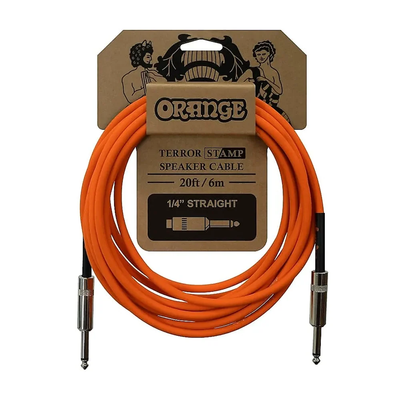 Orange Terror Stamp 20' Speaker Cable 1/4 inch - 1/4 inch, Orange