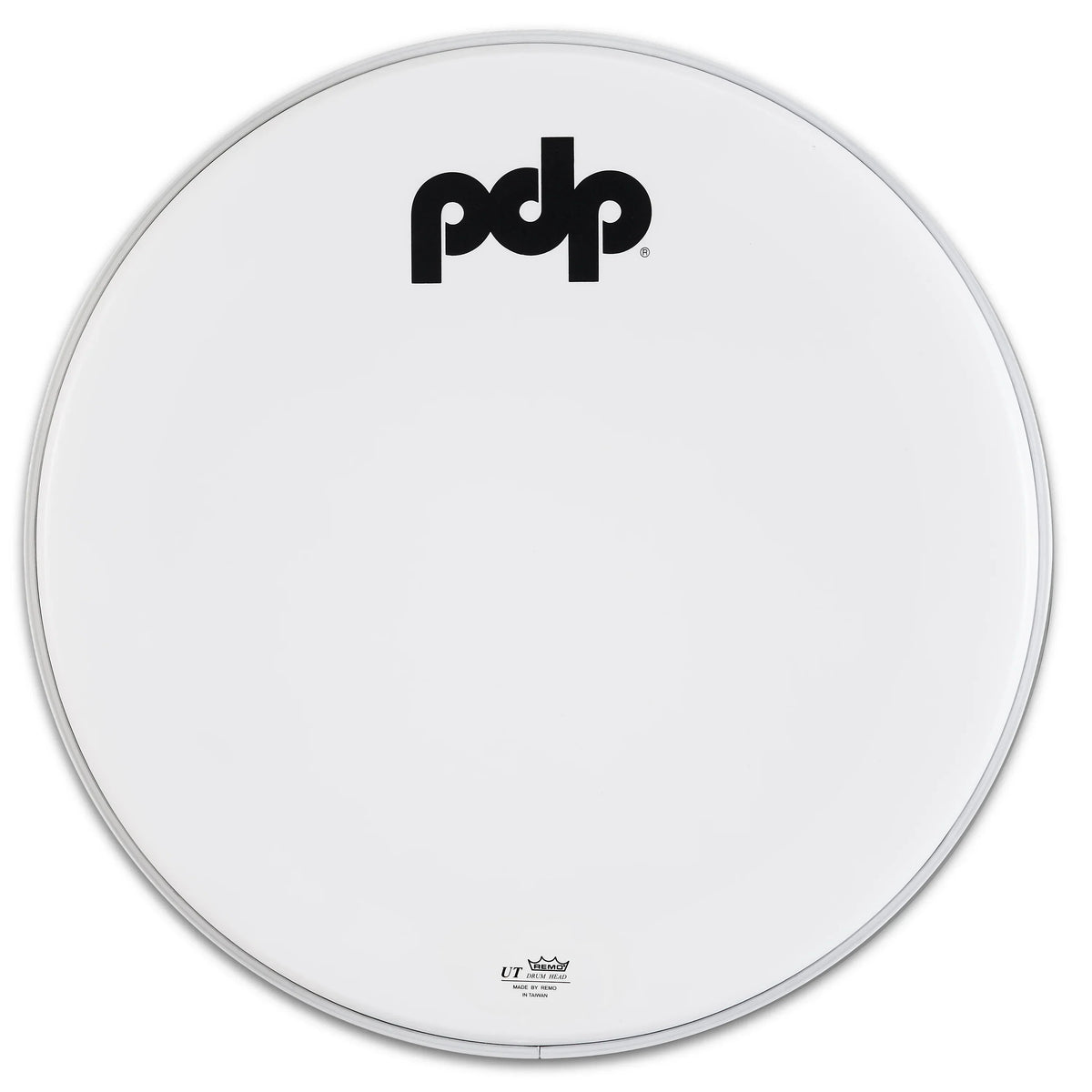 PDP 22" White Coated Logo Bass Drum Head