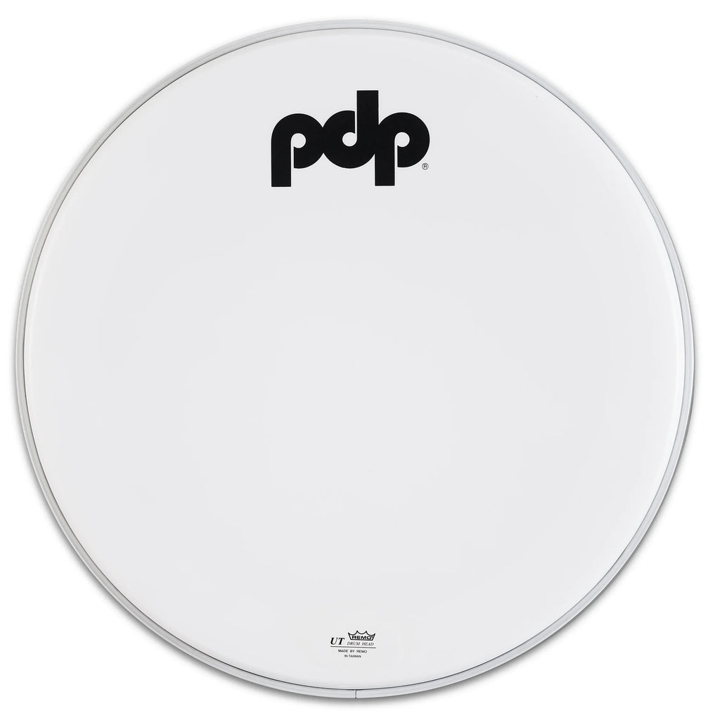 PDP 22" White Coated Logo Bass Drum Head