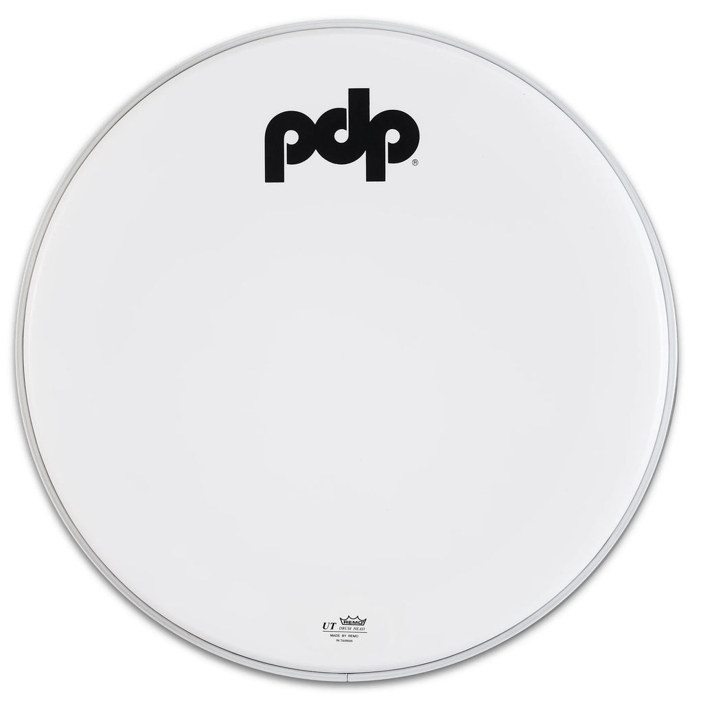 PDP 22" White Coated Logo Bass Drum Head
