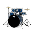 PDP CENTERstage 5-Piece Complete Drum Kit 22", Royal Blue Sparkle (Hardware, Cymbals & Throne)