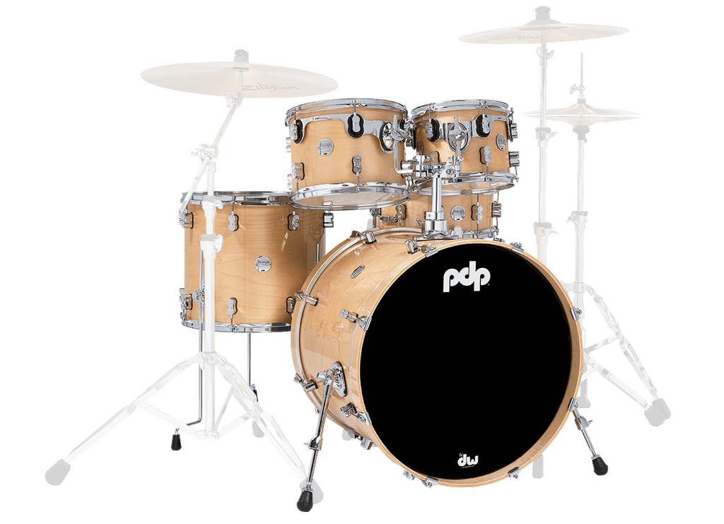 PDP Concept Maple 5-Piece Shell Pack 22", Natural Lacquer, Chrome Hardware