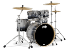 PDP Concept Maple 5-Piece Shell Pack 22", Silver-to-Black Fade, Chrome Hardware