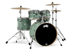 PDP Concept Maple 5-Piece Shell Pack 22", Satin Seafoam, Chrome Hardware
