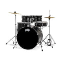 PDP CENTERstage 5-Piece Complete Drum Kit 22", Iridescent Black Sparkle (Hardware, Cymbals & Throne)