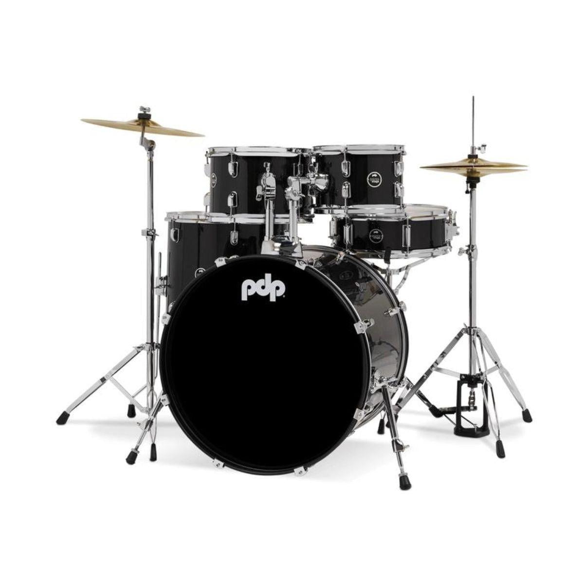 PDP CENTERstage 5-Piece Complete Drum Kit 22", Iridescent Black Sparkle (Hardware, Cymbals & Throne)
