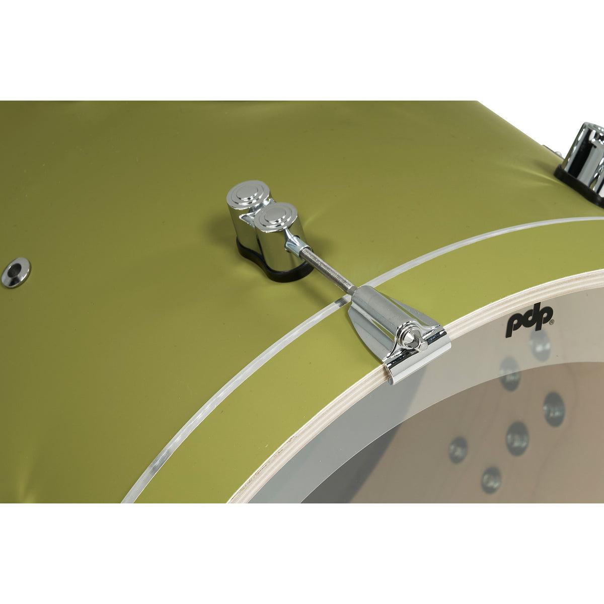 PDP Concept Maple Bop Kit 18", Satin Olive, Chrome Hardware