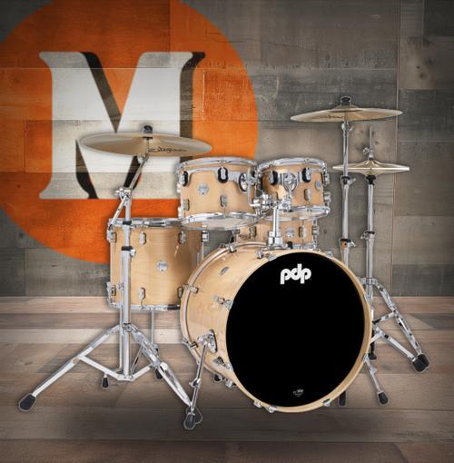 PDP Concept Maple 5-Piece Shell Pack 22", Natural Lacquer, Chrome Hardware