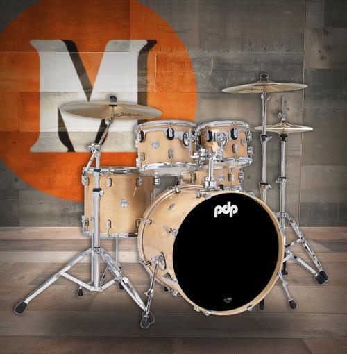 PDP Concept Maple 5-Piece Shell Pack 22", Natural Lacquer, Chrome Hardware