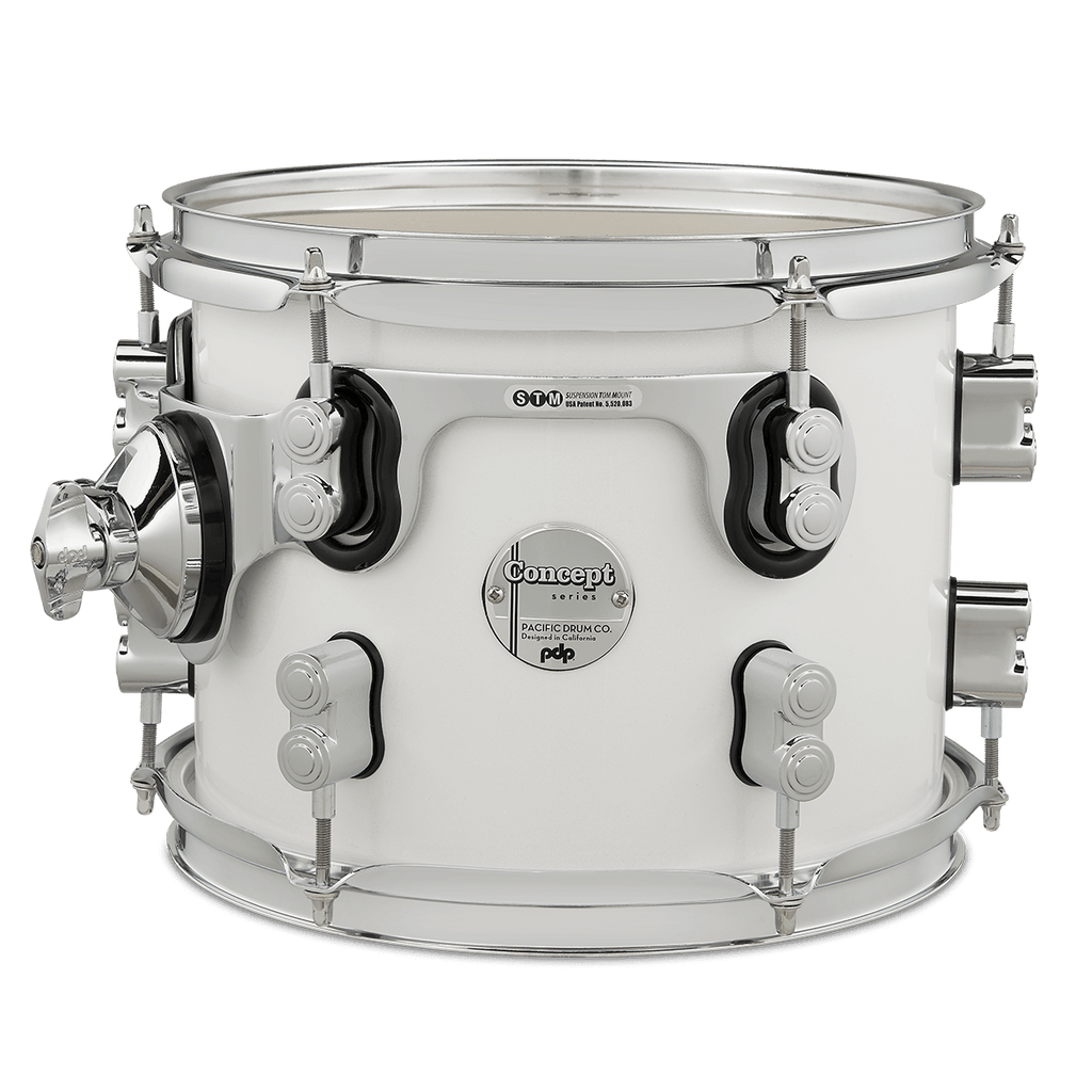 PDP Concept Maple 5-Piece Shell Pack 22", Pearlescent White, Chrome Hardware