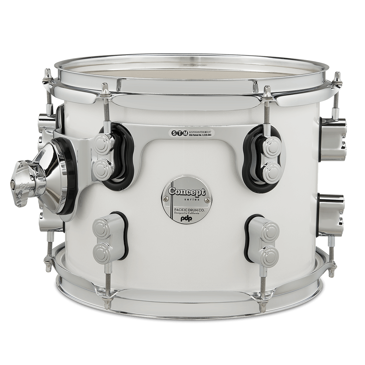 PDP Concept Maple 5-Piece Shell Pack 22", Pearlescent White, Chrome Hardware