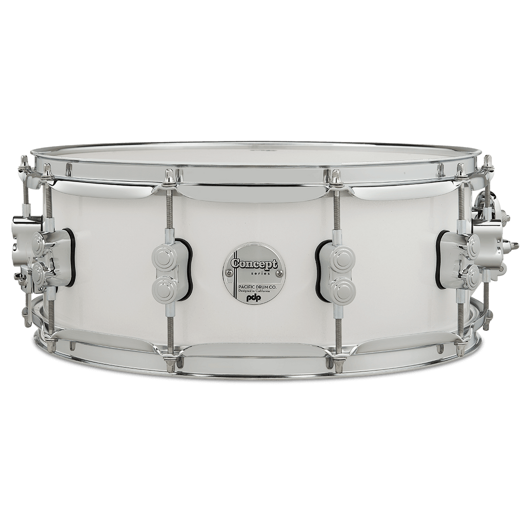 PDP Concept Maple 5-Piece Shell Pack 22", Pearlescent White, Chrome Hardware