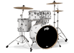 PDP Concept Maple 5-Piece Shell Pack 22", Pearlescent White, Chrome Hardware