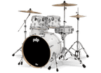 PDP Concept Maple 5-Piece Shell Pack 22", Pearlescent White, Chrome Hardware