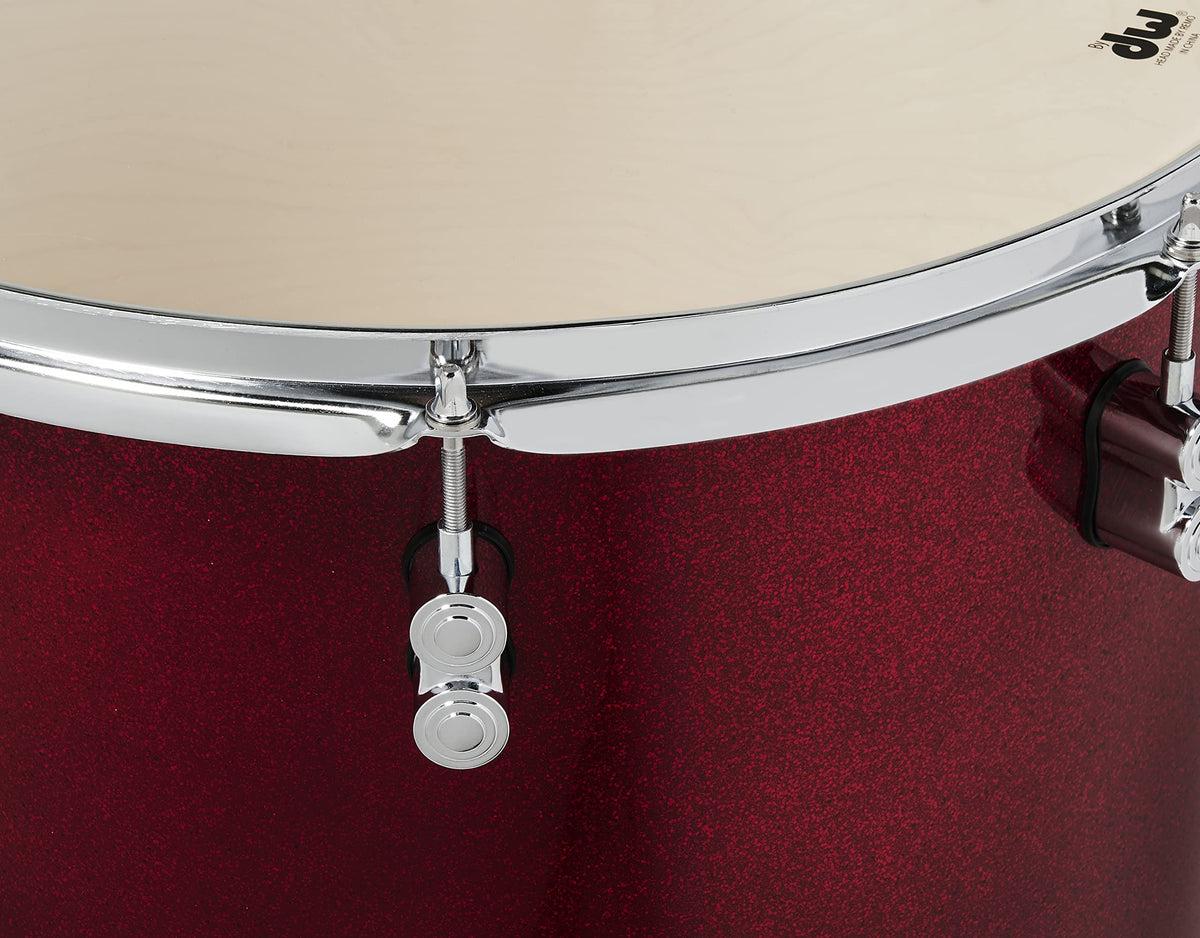 PDP Concept Maple 5-Piece Shell Pack 22", Red-to-Black Fade, Chrome Hardware