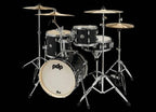 PDP New Yorker 4-Piece Shell Pack 16", Black Onyx Sparkle, Chrome Hardware