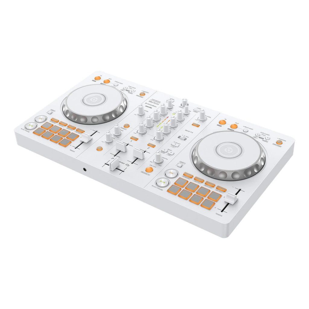 Pioneer DJ DDJ-FLX4-W 2-Channel DJ Controller, White (Compatible with Rekordbox and Serato DJ Lite)