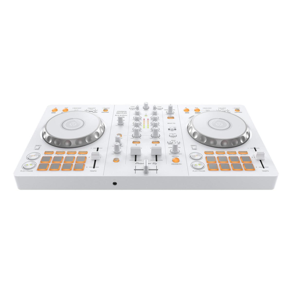 Pioneer DJ DDJ-FLX4-W 2-Channel DJ Controller, White (Compatible with Rekordbox and Serato DJ Lite)