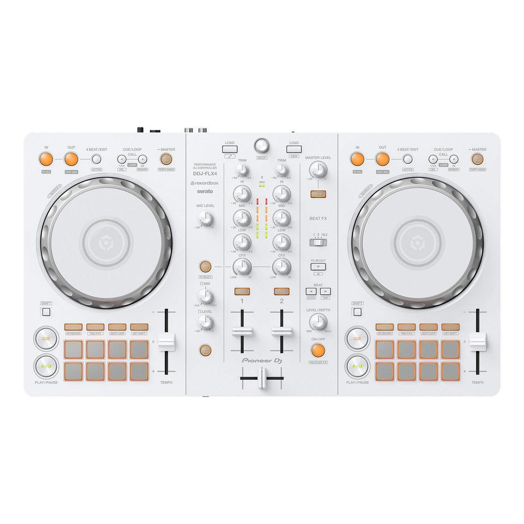 Pioneer DJ DDJ-FLX4-W 2-Channel DJ Controller, White (Compatible with Rekordbox and Serato DJ Lite)