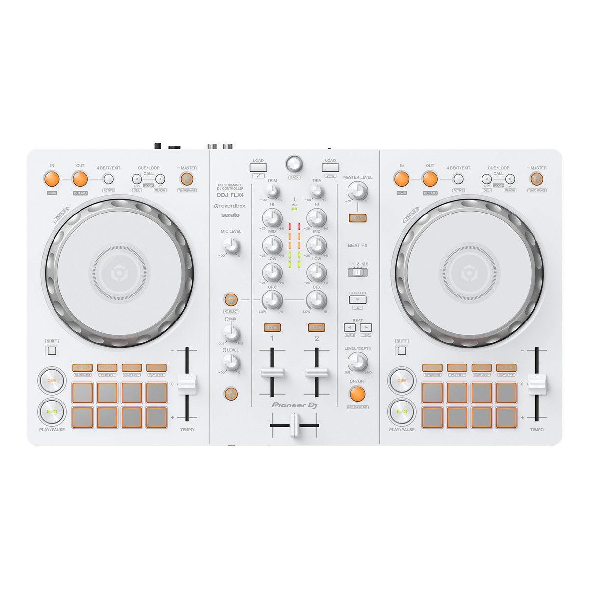Pioneer DJ DDJ-FLX4-W 2-Channel DJ Controller, White (Compatible with Rekordbox and Serato DJ Lite)