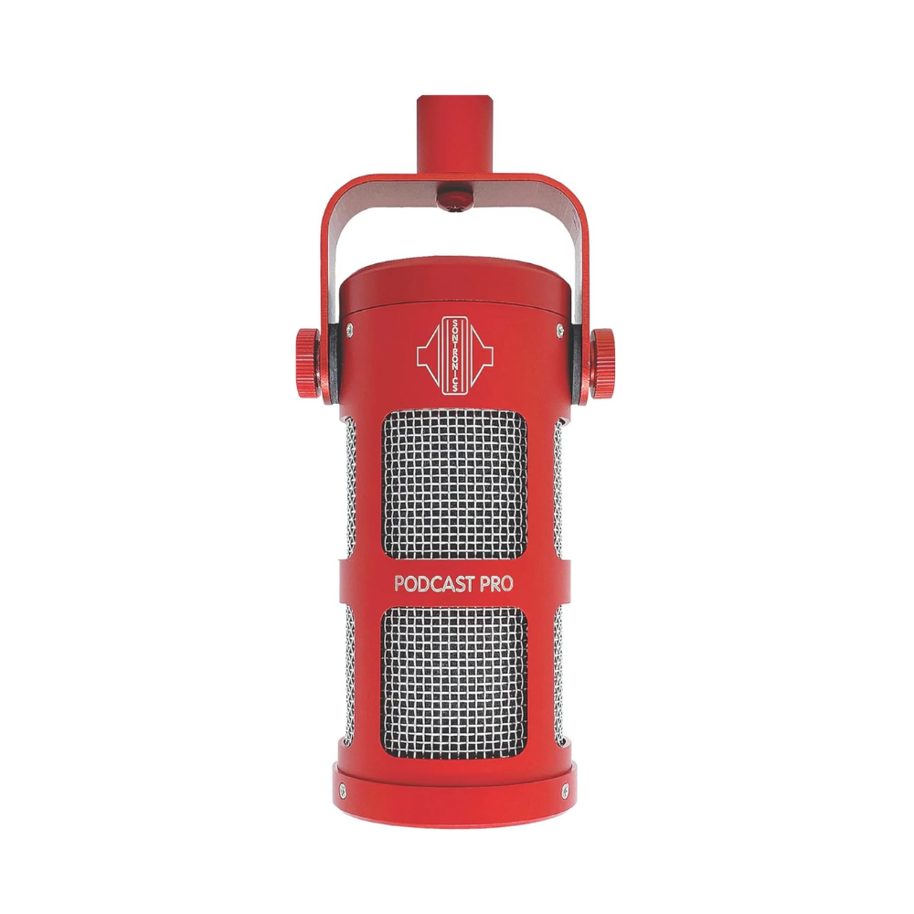 Sontronics Podcast Pro Dynamic Microphone, Red