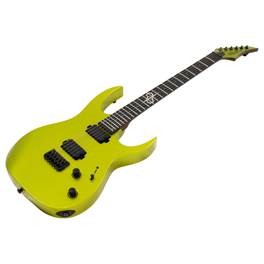 Solar Guitars SBR1.6HCLG+ Electric Guitar – Candy Lime Green Metallic Gloss