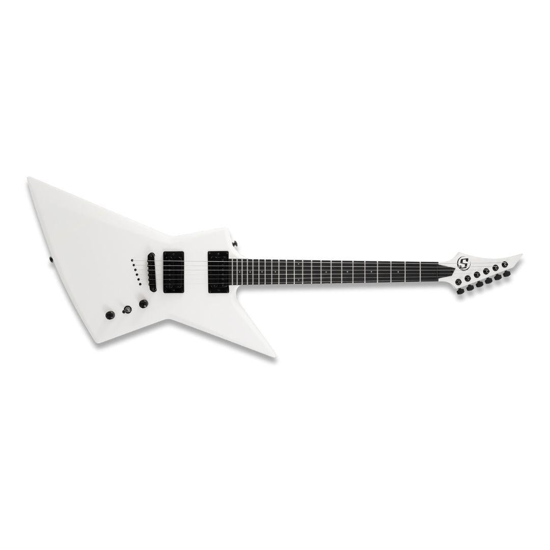 S by Solar EB4.6W Electric Guitar – White Matte