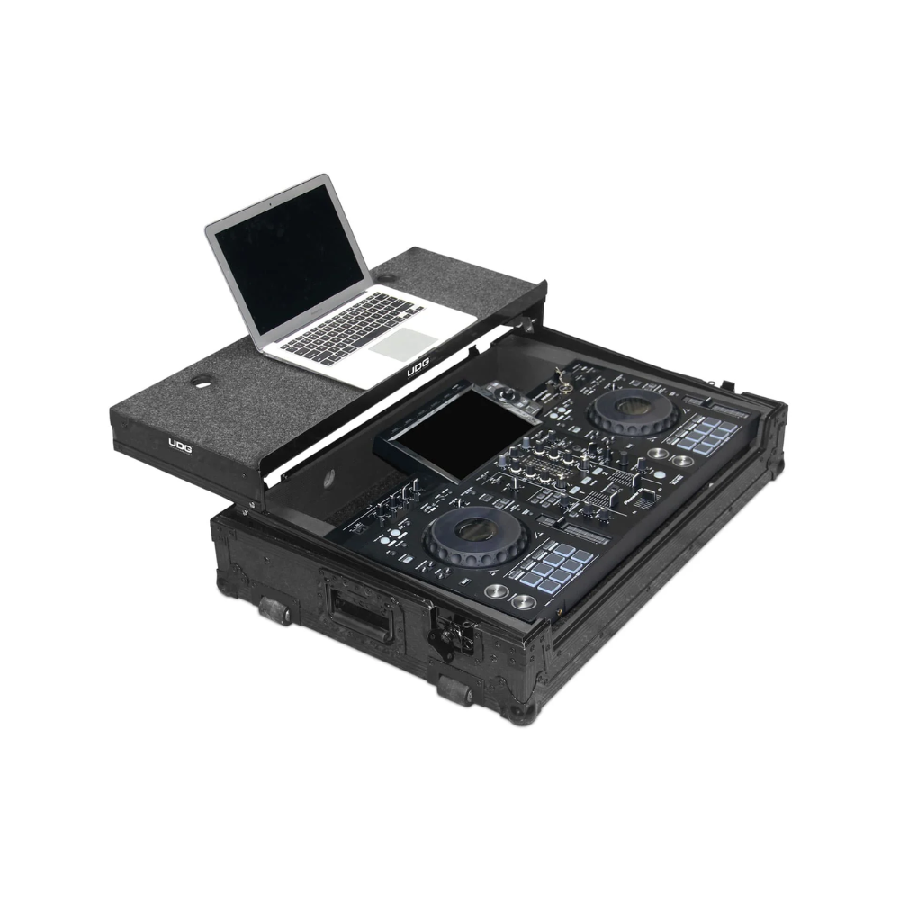 UDG Ultimate Flight Case Pioneer XDJ-RX3 (Laptop Shelf + Wheels), Black